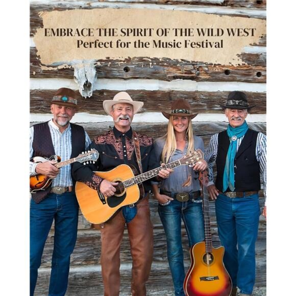 Cowboy Hat for Men Women Classic Cowgirl Hat Wide Brim Western Women Mens - Picture 6 of 6